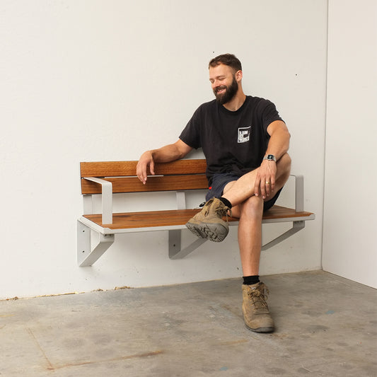 Frederick Bench Wall Seat with Back Rest
