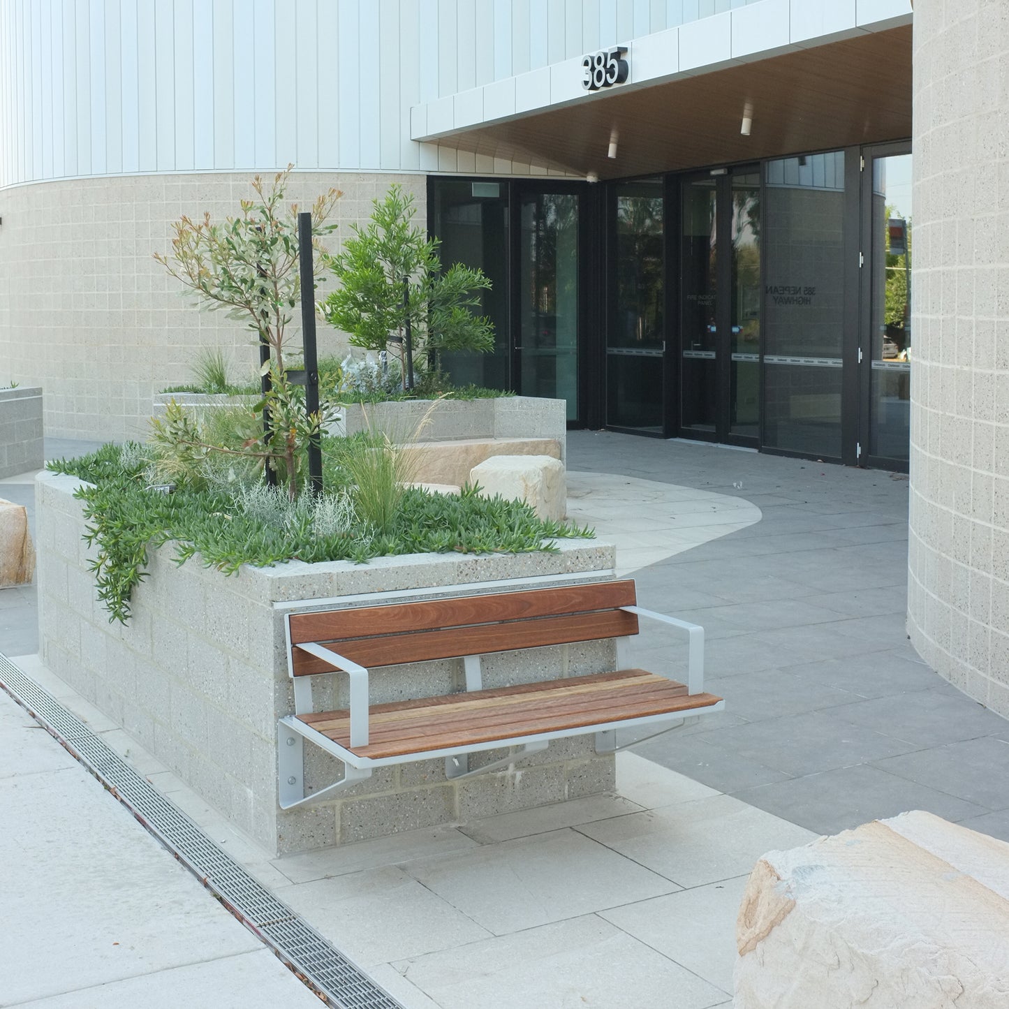 Frederick Bench Wall Seat with Back Rest