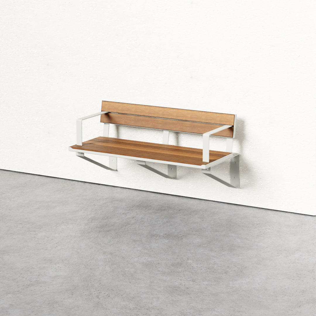 Frederick Bench Wall Seat with Back Rest