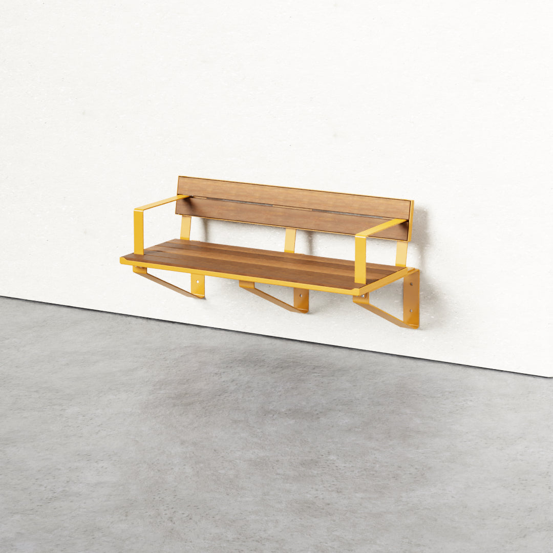 Frederick Bench Wall Seat with Back Rest