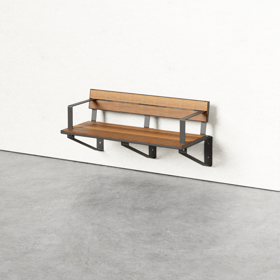 Frederick Bench Wall Seat with Back Rest