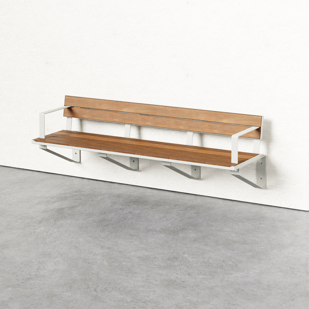 Frederick Bench Wall Seat with Back Rest